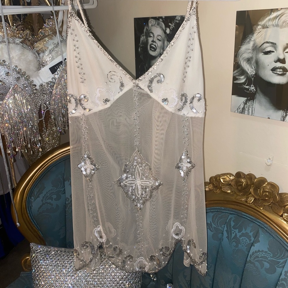 Y2k wet seal sheer fairy top